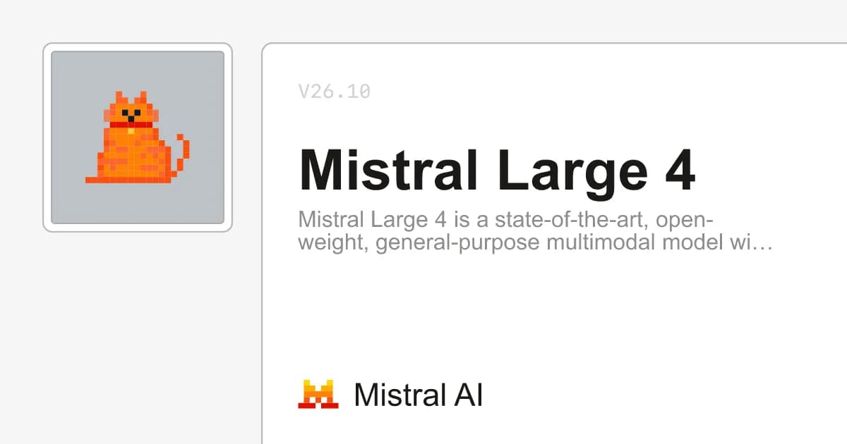 미스트랄 AI, 1조 파라미터 멀티모달 모델 ‘Mistral Large 4’ 공개